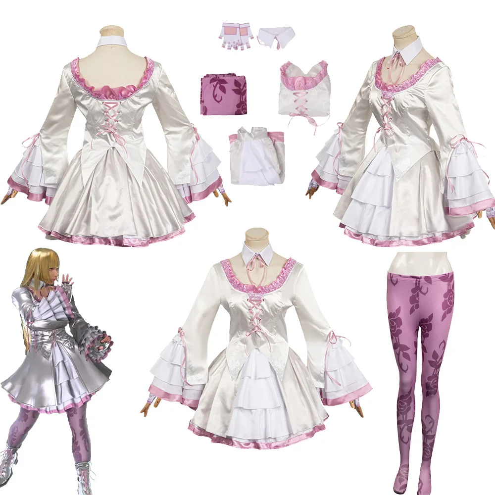 Game Tekken 8 Lili Cosplay Female Costume Lolita Dress Adult Women Outfits Halloween Carnival Fantasia Disguise Party Role Suit