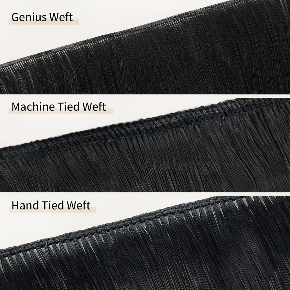 Seamless Genius Weft Human Hair Extensions Sew in Hair Extensions Real Human Hair Weft Hand Tied Extensions Virgin Hair 50g/pc view 4