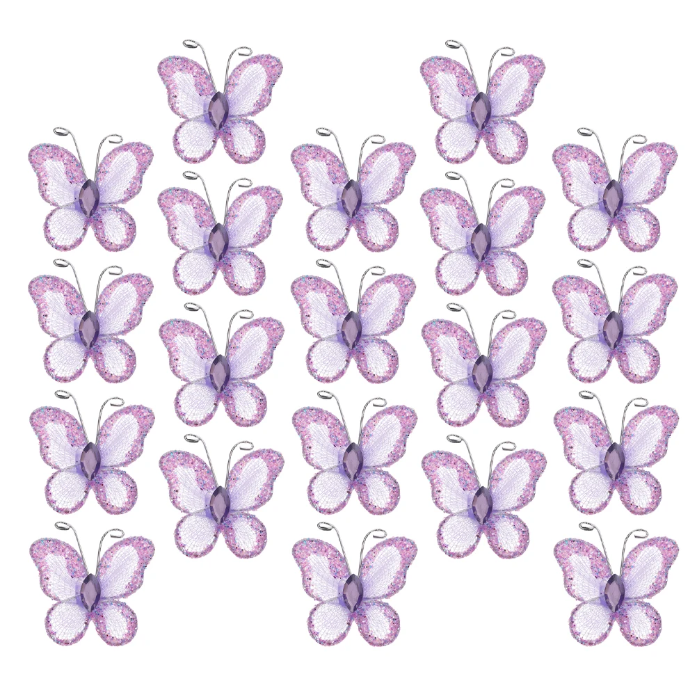 

70Pcs Sparkling Rhinestone Mesh Butterflies Decorative DIY Wedding Party Supplies Glitter Elegance Home Interior