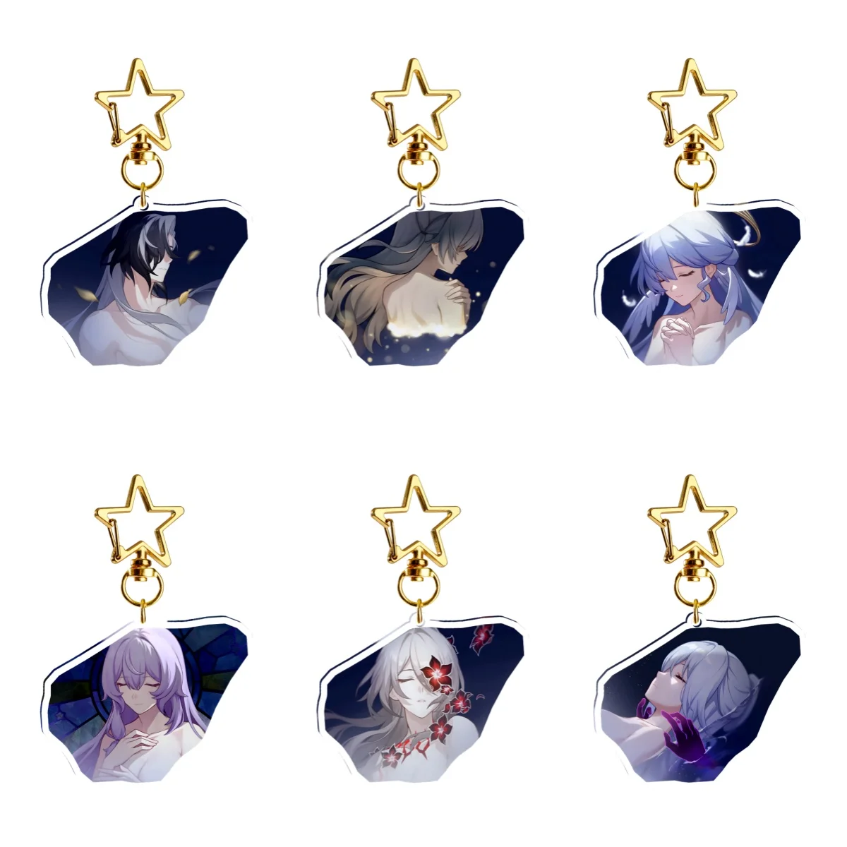 Hot Game Honkai Star Rail Firefly Boothill Black Swan RuanMei Jingliu FuXuan Keychains Pendant Car KeyChain Gift Accessories