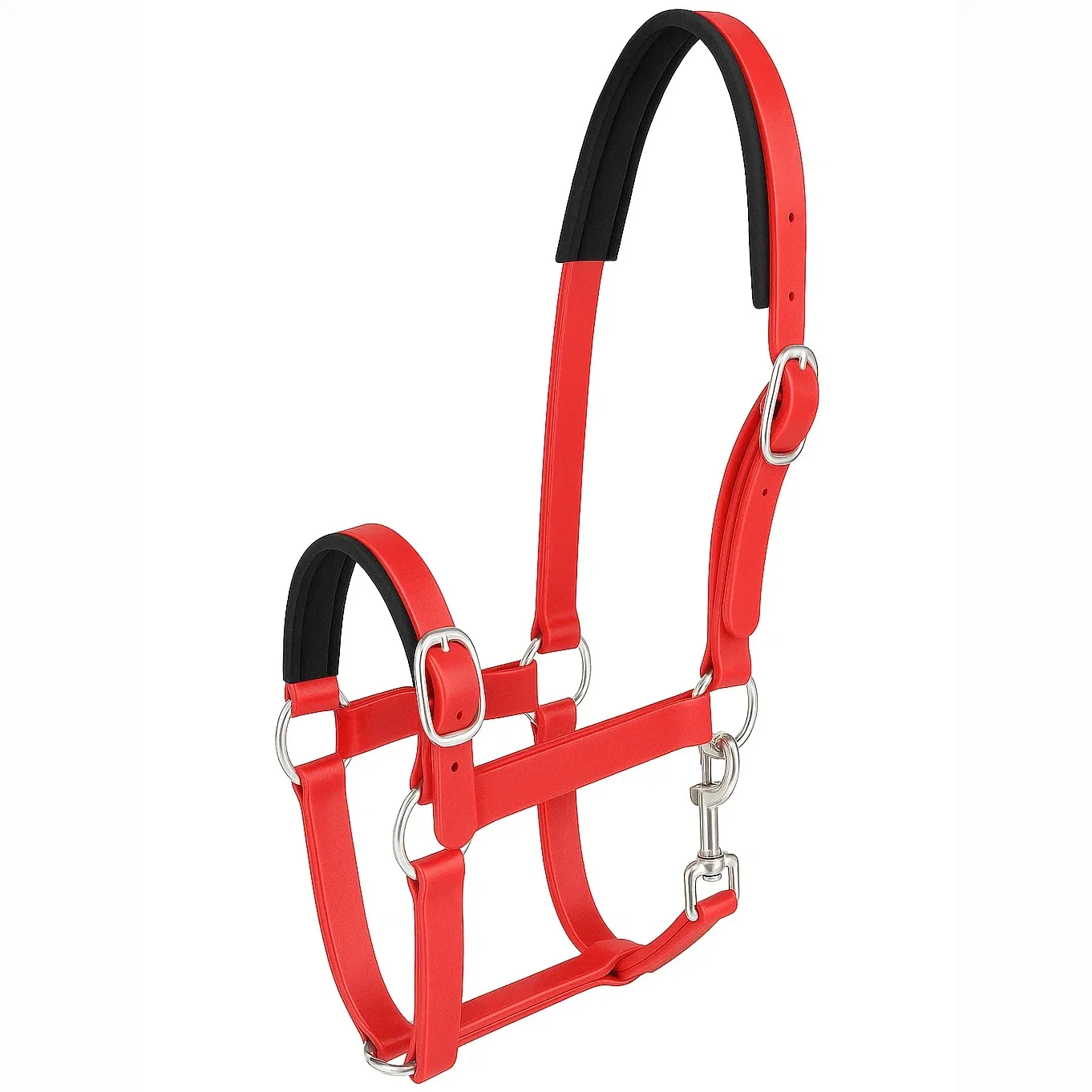 Waterproof Custom Hardware Draft Horse Headcollar Synthetic and Nylon Padded Design Personalized Fit for Large Horses