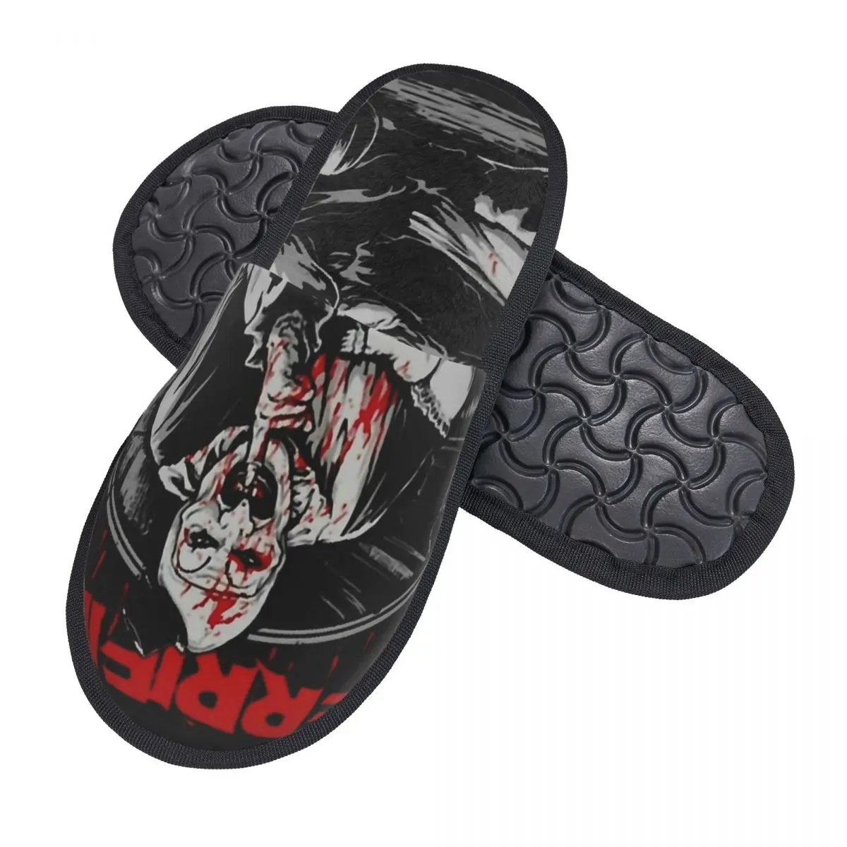 Zapatillas de casa de espuma de memoria suave para mujer, pantuflas antideslizantes, cálidas y cómodas, de película de terror, para Halloween