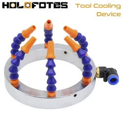 CNC Spindle Tool Cooling Water Ring Stainless Steel Plastic/Metal Nozzle 360 Degrees Durable Water Spray Ring CNC Machine Tool