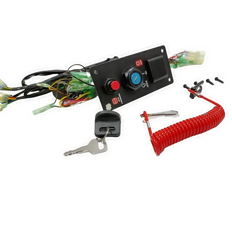 Single Engine Ignition Cut Off Switch Panel Kit 06323-ZZ5-764 For Honda Outboard Control Box Marine Ignition Key