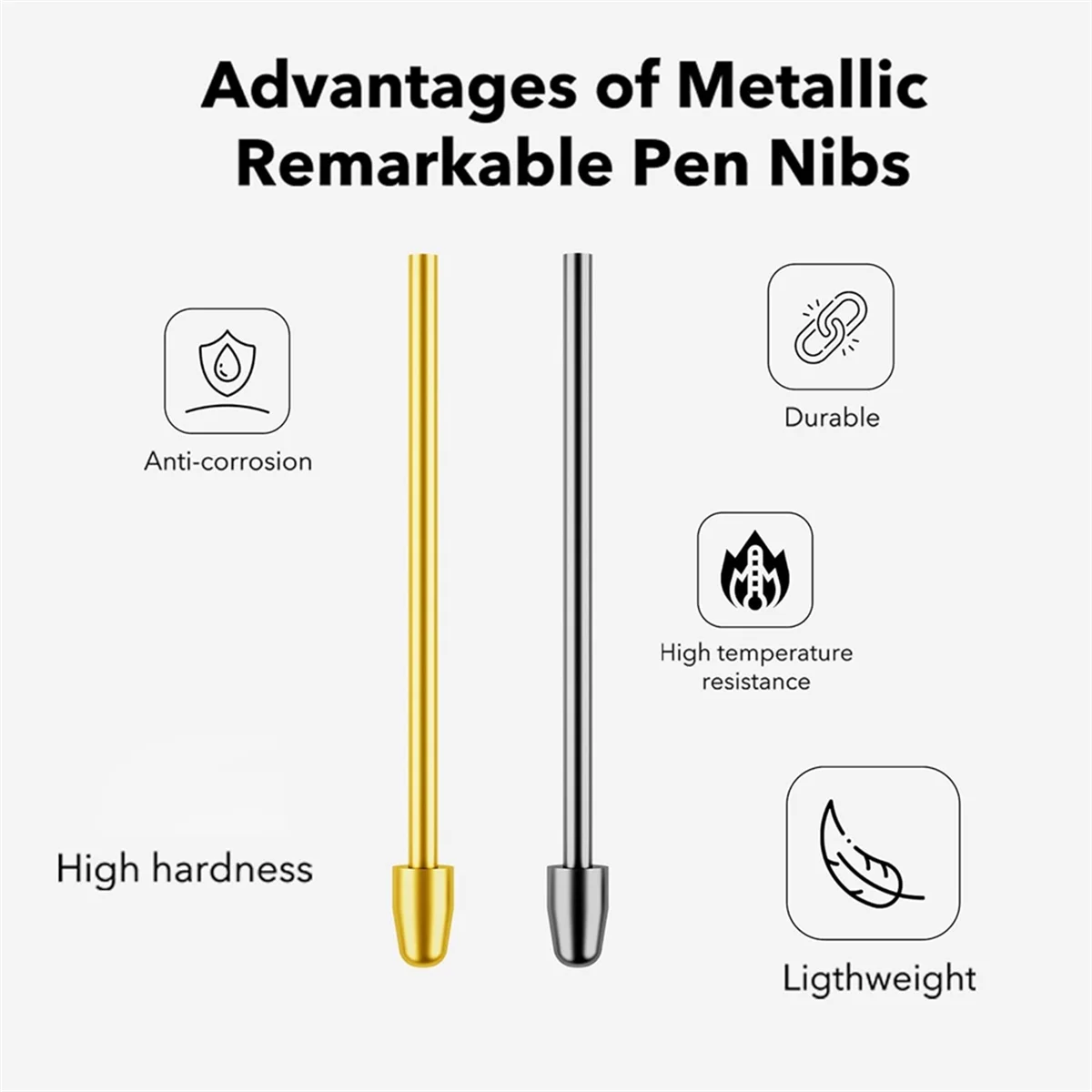 Metal Nibs/Tips Replacement for Galaxy Tab S9/S9FE+/S9 Ultra/S8/S8+/S8 Ultra/S7 FE/S6 Lite/S22/S23 Ultra