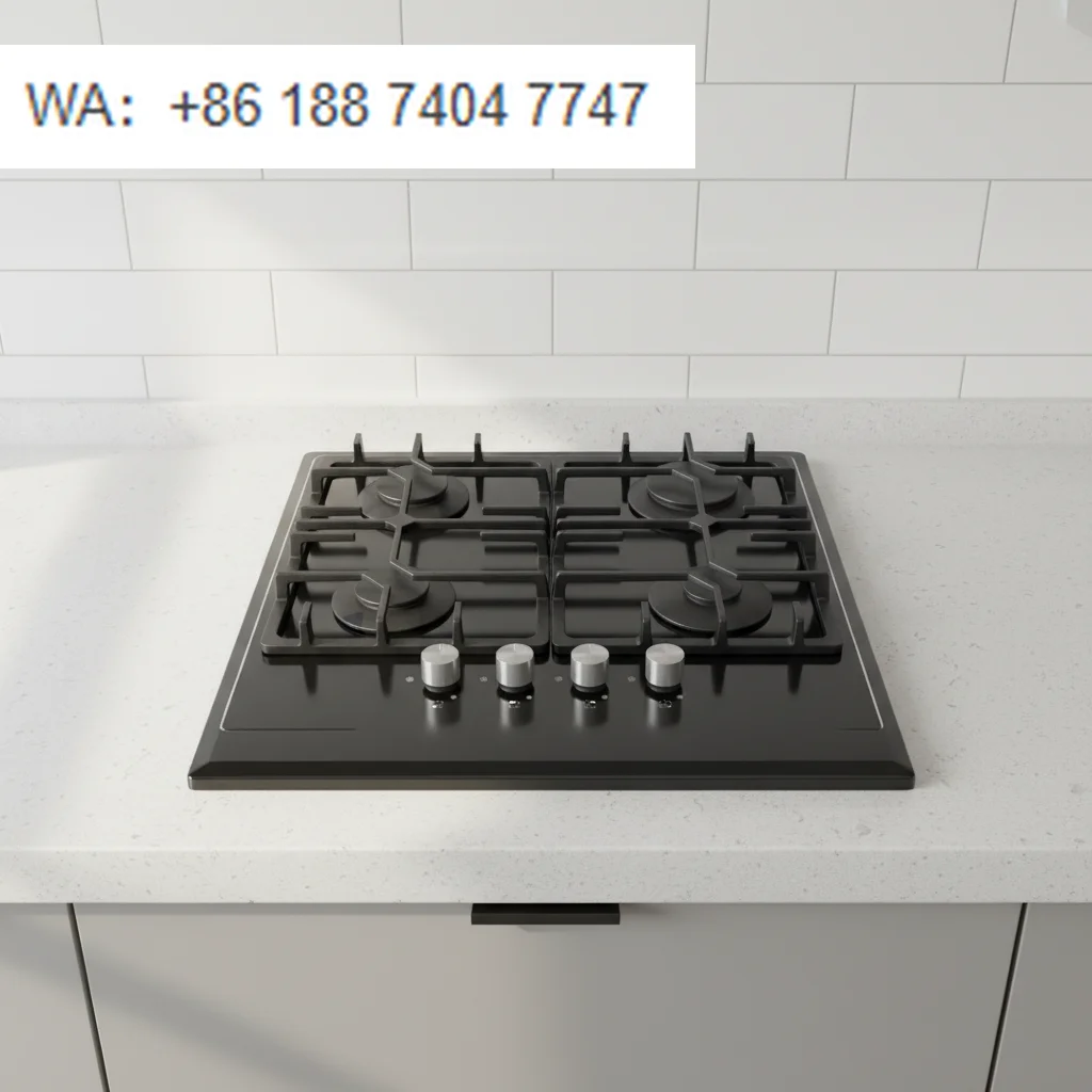 Picture 4: Built-In 4-Burner Gas Cooktop Tempered Glass Class A+ Electronic Ignition Leak Protection High Flame LPG/Natural Available