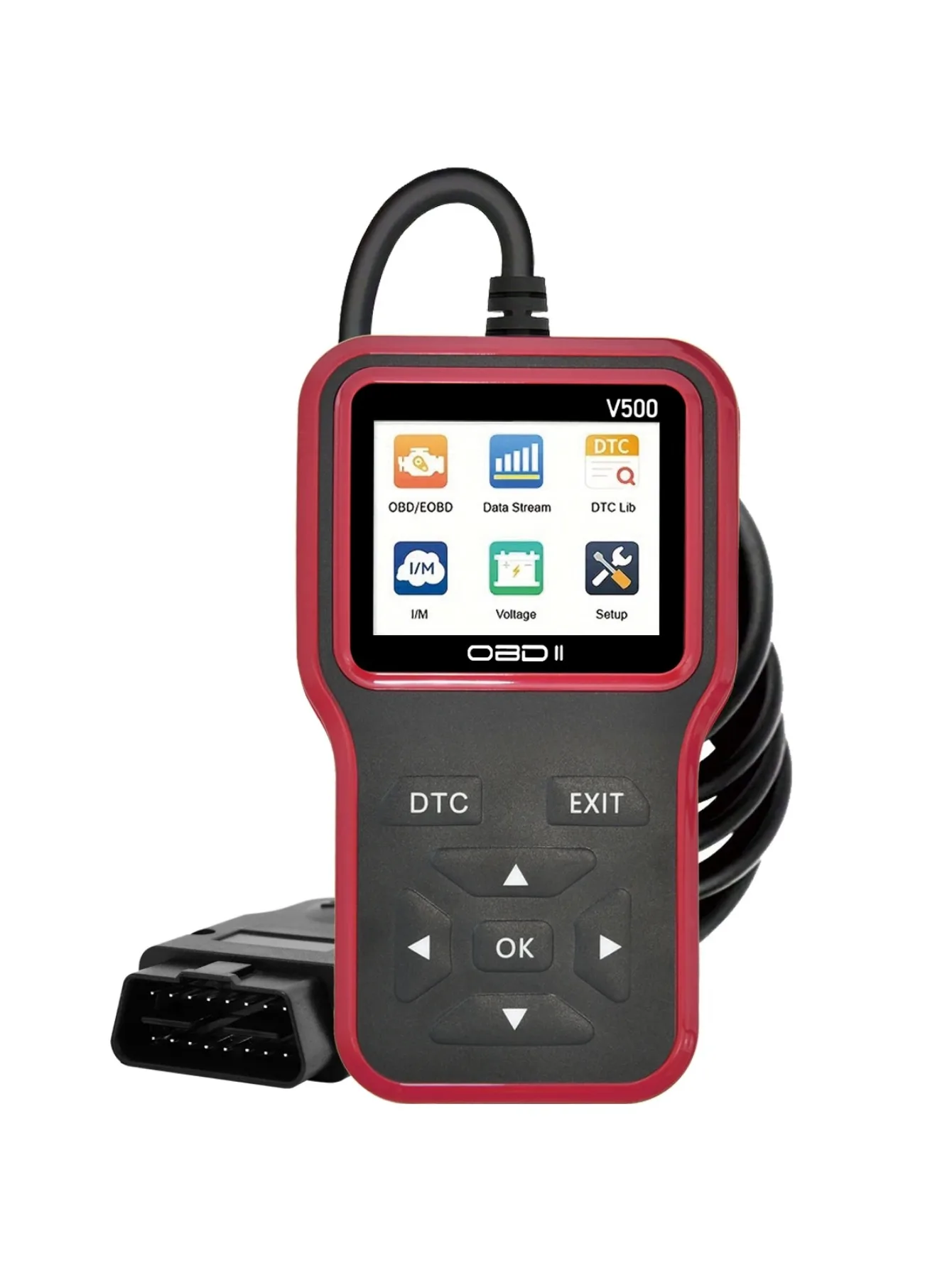 Car OBD2 Scanner Diagnostic Tool Code Reader, Car Voltage Tester Engine Fault Code Scanner, Charging Tester Diagnostic Tool V500 image 5