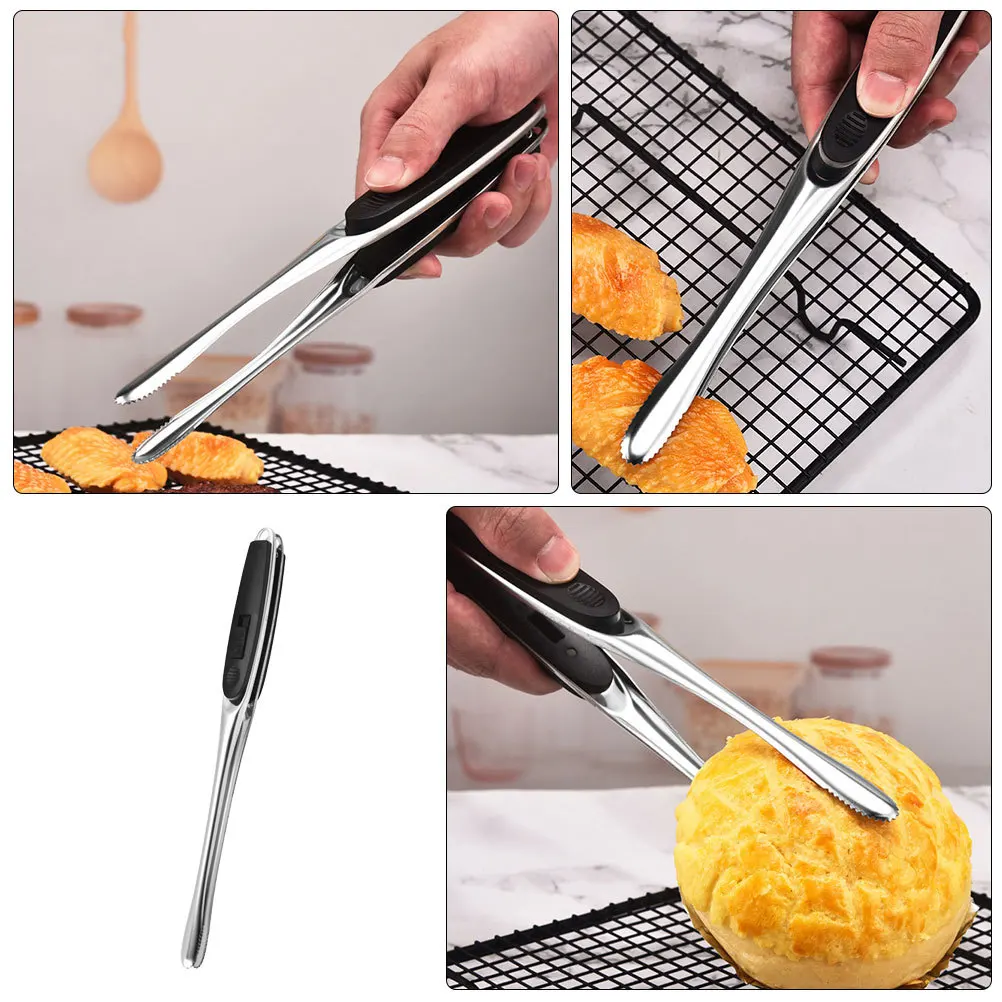 

Heavy Duty Grill Tongs Stainless Steel Food Tong for Outdoor Cooking Bbq Party Restaurant Use Non-Slip Comfort Grip Multi