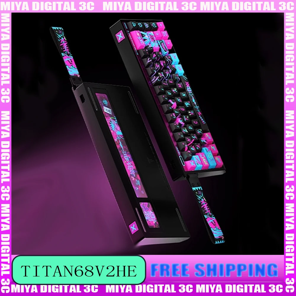 

TITAN68V2HE Magnetic Switch Keyboard Aluminum Wired Single Mode Hot Swap Tray Mount Gaming Office Mechanical Keyboard Customized
