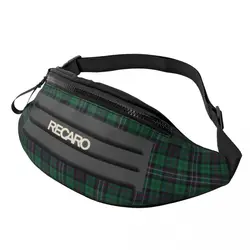 Custom Recaros Logo Fanny Pack Women Men Custom Crossbody Waist Bag for Cycling Camping Phone Money Pouch