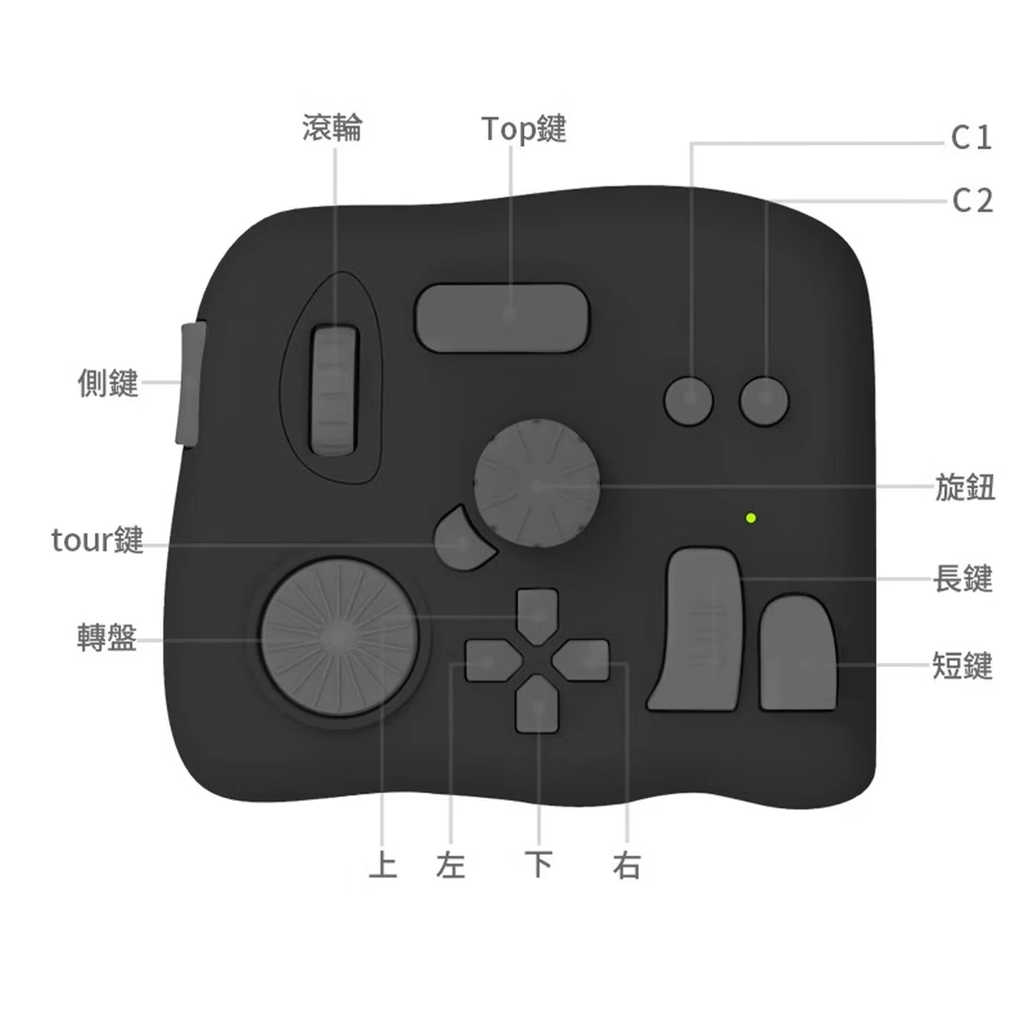 Photo image video audio editor shortcut controller, black 1 unit