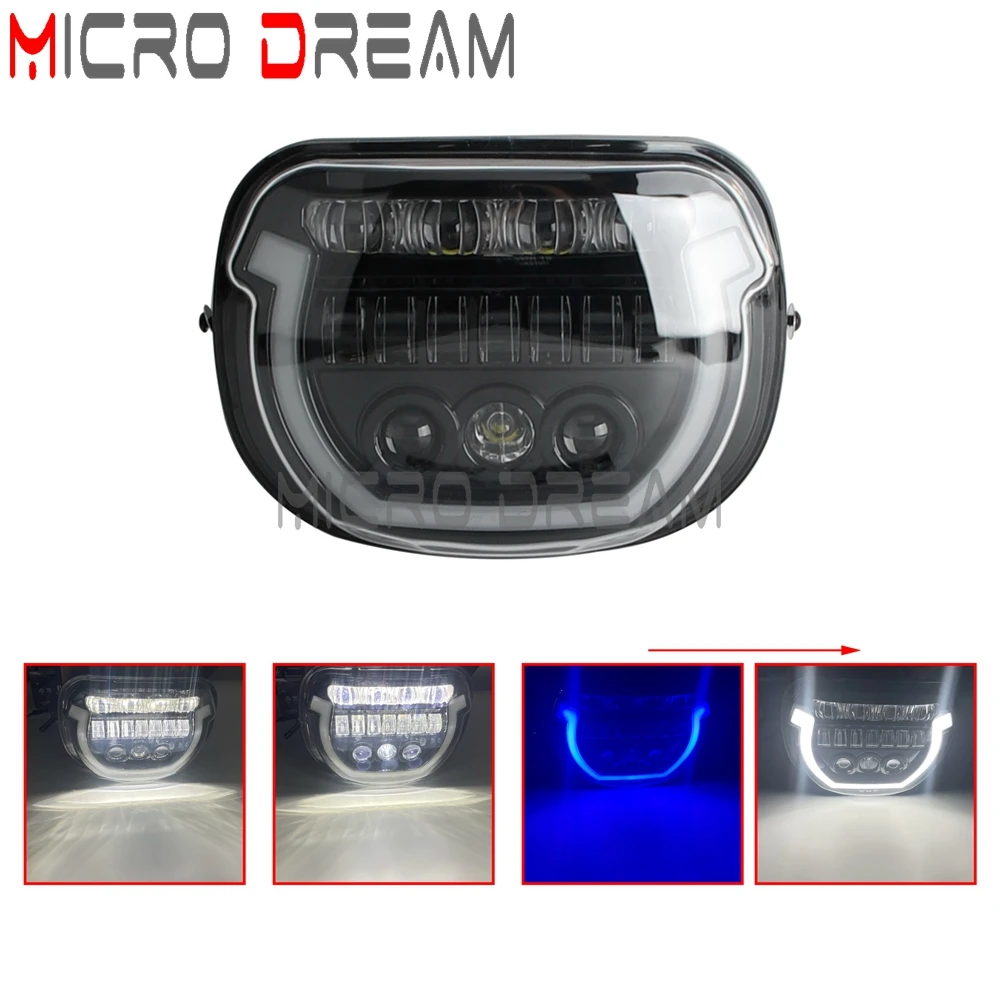 LED Headlight With Daylight Running Light DRL Blue Breathing Light For Harley Street Glide FLHX 117 2024 CVO  FLHXSE 121 23 24