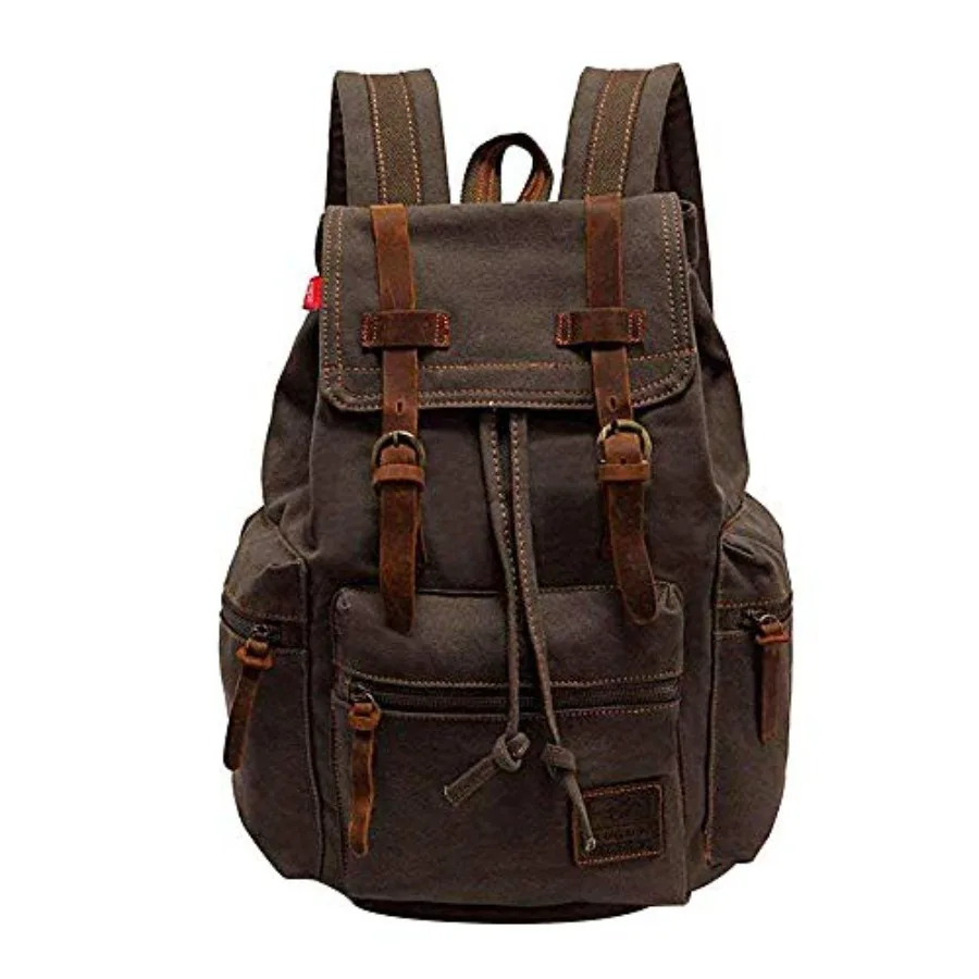 

Vintage Canvas Backpack Rucksack Unisex Casual Backpack for 12-17" Laptop Backpack Travel Camping Hiking Bag L