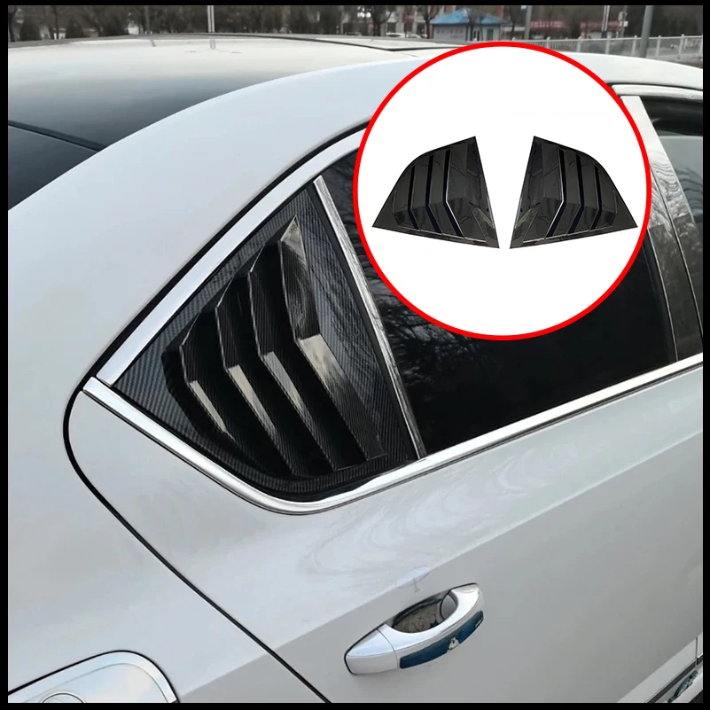 Car Styling For Skoda Octavia 3 A7 Sedan 2013-2018 Rear Door Window Louver Shutters Vent Cover Trim Decoration Auto Accessories
