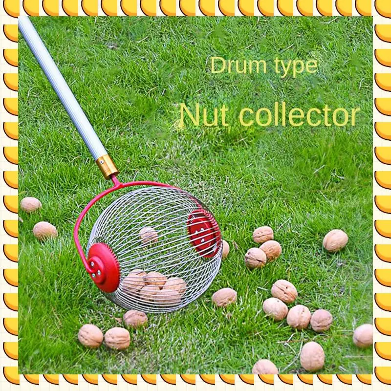

BAAU Nut Picker Garden Nut Stainless Steel Drum Suitable For , Acorn, Pine Cone, Walnut Waste Collection