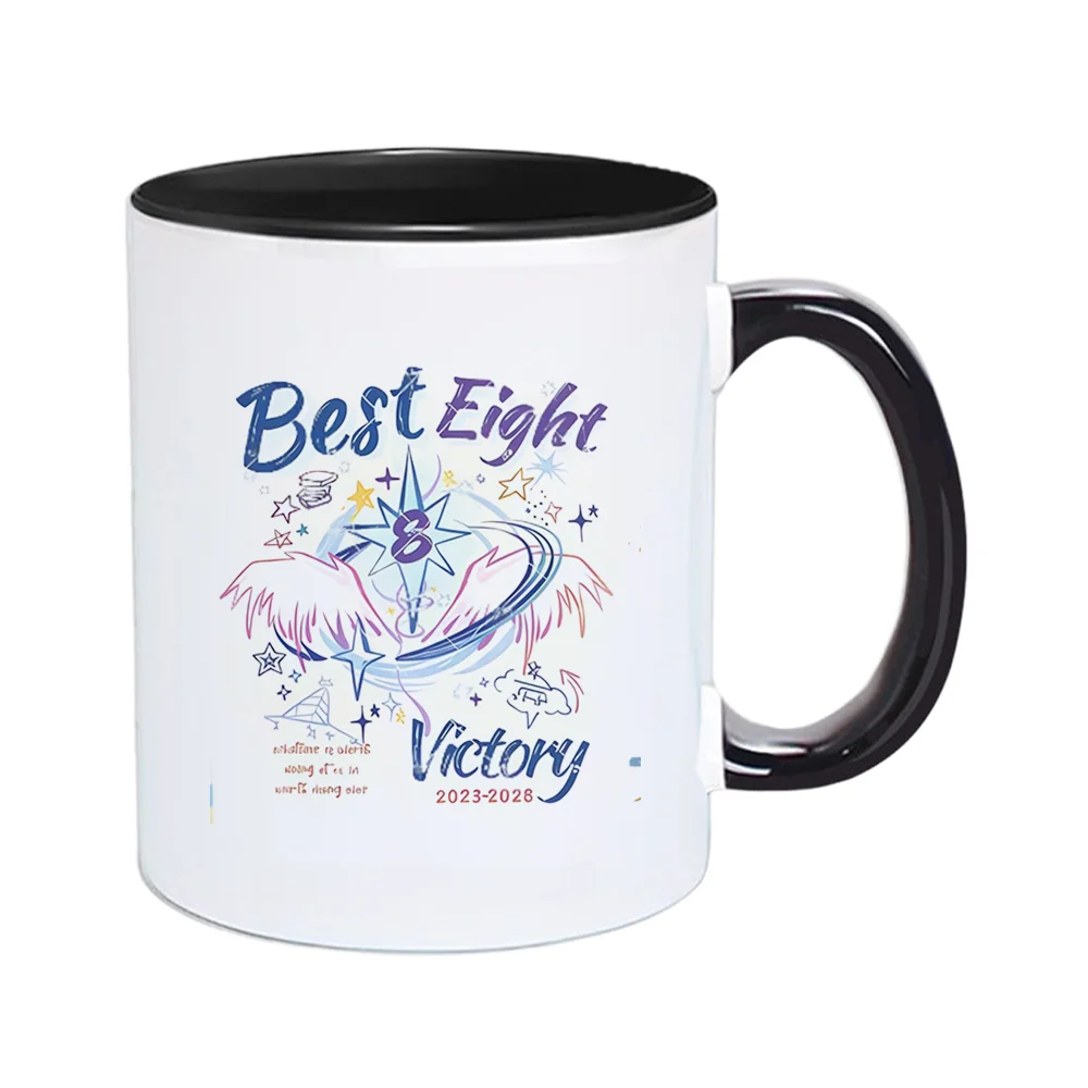 11oz Best Eight Victory 2023-2028 Ceramic Coffee Mug with Star Wings Print for Birthday Party Office Home Use Holiday Present Ch