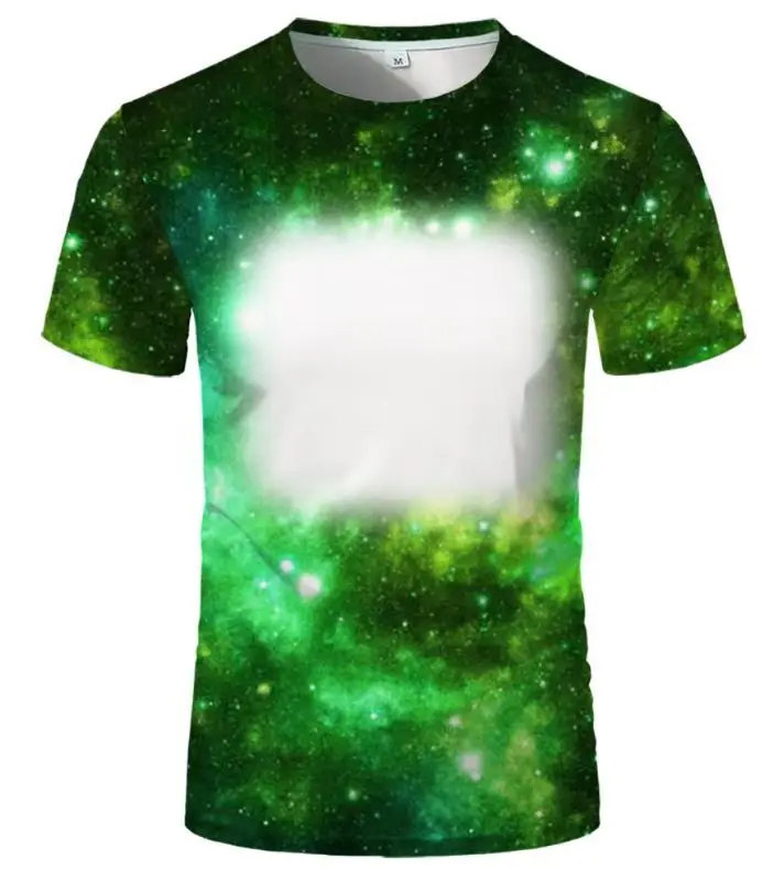 Casual Tshirt Home Tee Shirt Tie Die Starry Sky&Slowflake Print Sublimation Blanks T-shirts 100% Polyester Female Tee T-Shirt