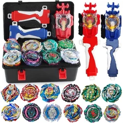 Bey Combat Gyro Boxed Set Burst Gyro Toys 12 Spinning Gyros 2 Launchers Games with Portable Boxed Children's Gift Boys