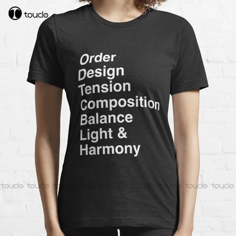 Order Design Tension Composition Balance Light And Harmony  T-Shirt Womens White Shirt Custom Aldult Teen Unisex Xs-5Xl New