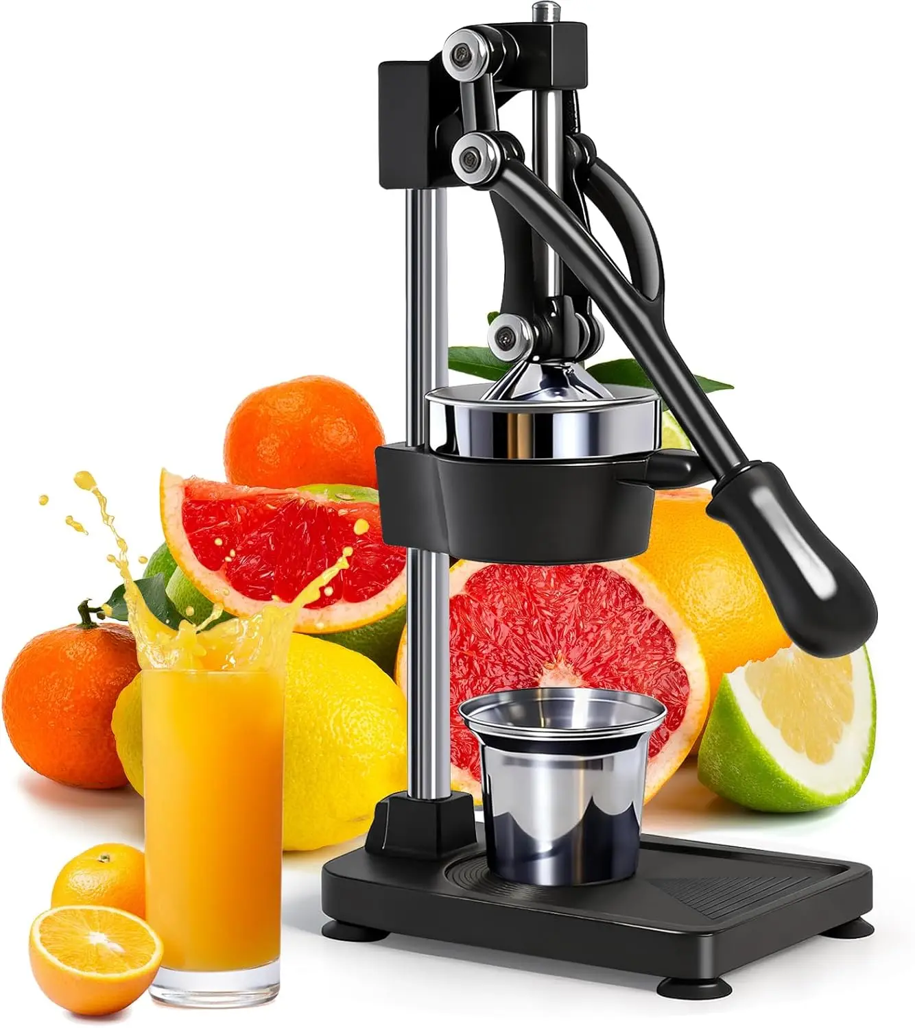 

Heavy Duty Manual Citrus Juicer, Stable Hand Press for Fresh Orange Lemon Juice, Easy to Clean