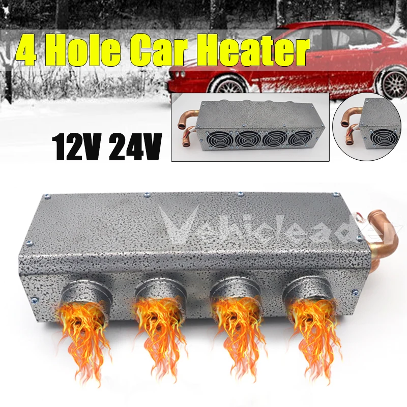 

12V/24V 4Ports Air Heater Car Heater Vehicle Heating Cooling Fan Portable Car Heater Compact Defroster Demister Auto Van Heating