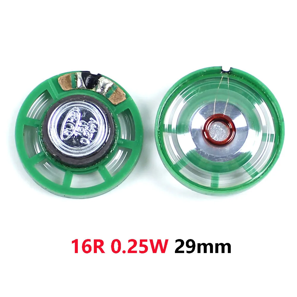 2pcs Ultra-thin speaker 16ohms 0.25 watt 0.25W 0.5W 16R speaker Diameter  21mm 23mm 27mm 29mm 36mm 40mm