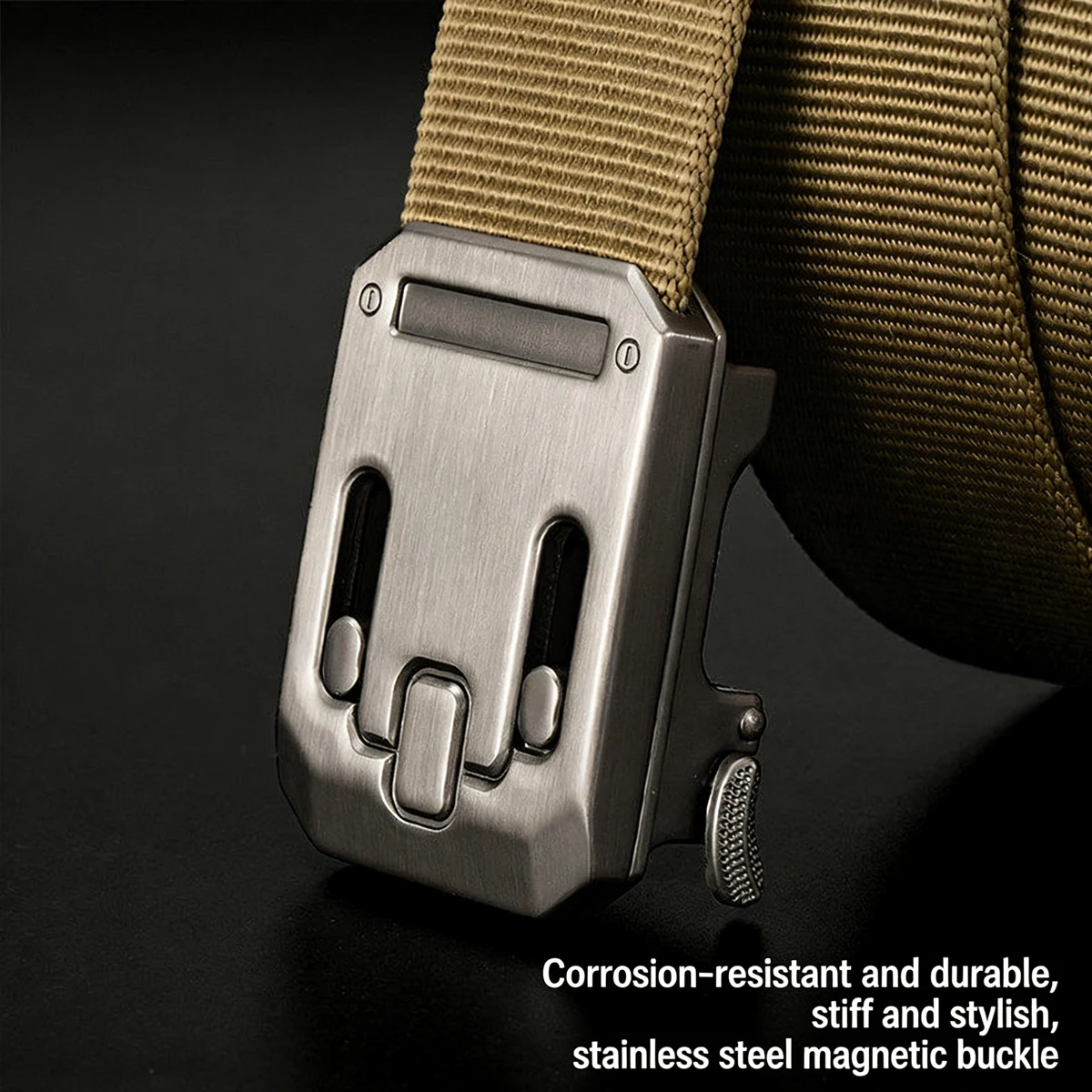 스테인레스 스틸 마그네틱 퀵 릴리스 버클 벨트 야외 전 - Tactical Combat Belt Quick Release Buckle 리뷰 및 가격