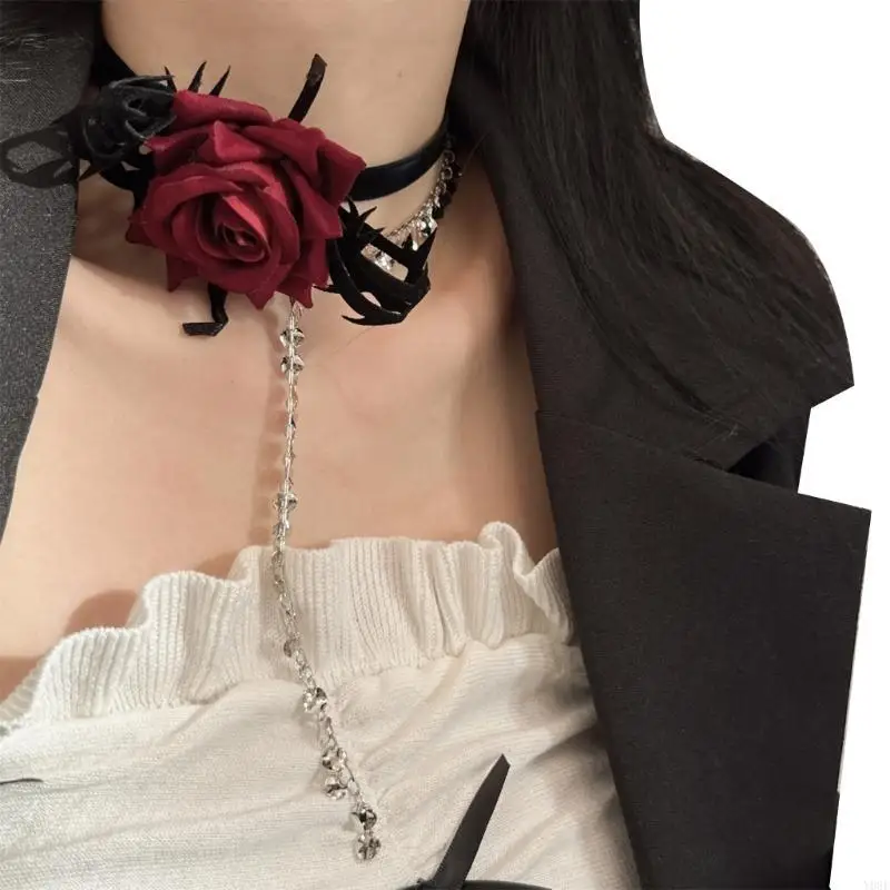 Goth Choker Necklac… - image