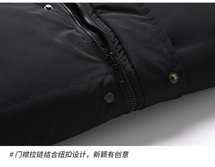 Men's Thick Warm Windproof Cotton Jacket European Size Outdoor Winter New Style Warmth Comfortable Fit for Cold Weather