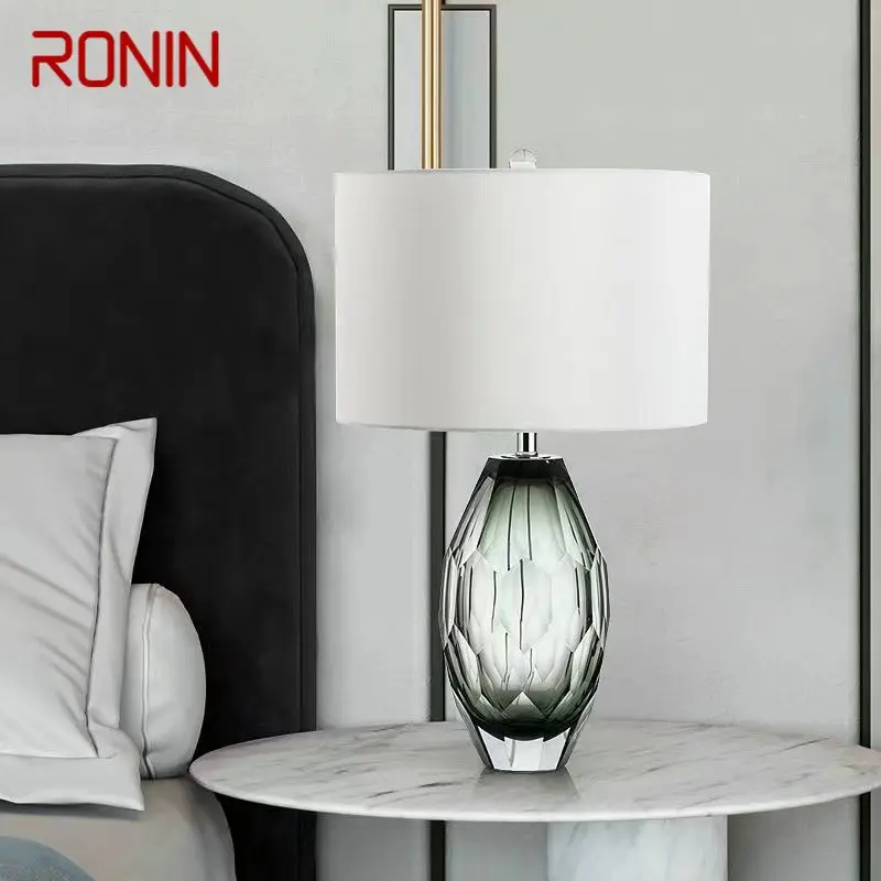 

RONIN Nordic Modern Glaze Table Lamp Fashionable Art Iiving Room Bedroom Hotel LED Personality Originality Desk Light