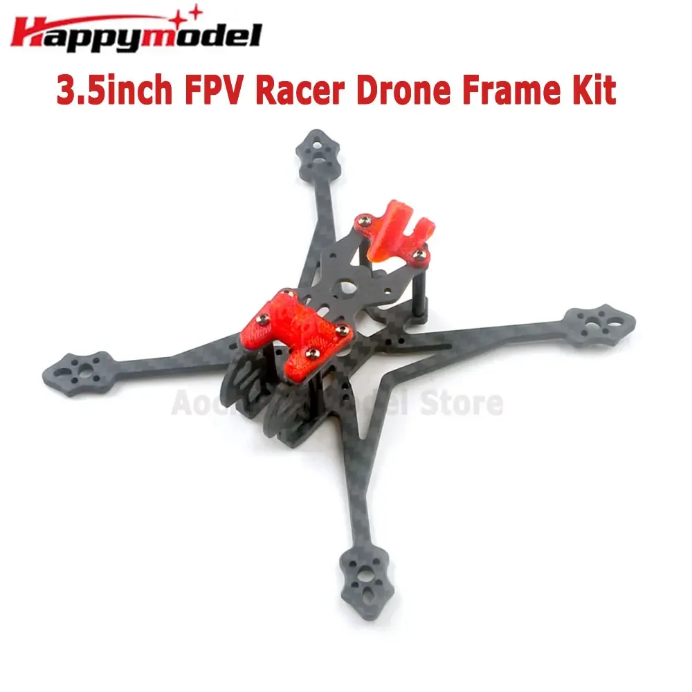 HappyModel Crux35 عالية الوضوح 3.5 بوصة FPV المتسابق الطائرة بدون طيار ألياف الكربون الإطارات أطقم لأجزاء RC كوادكوبتر RC