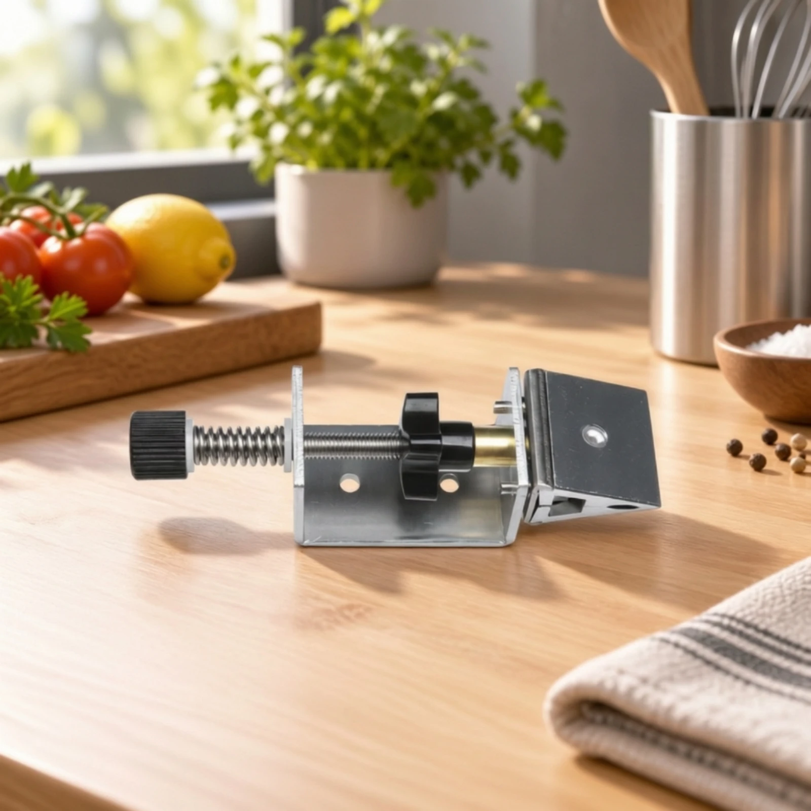 Fixed-Angle Sharpening Fixture Spring-Loaded Sharpening Clamp with-Shaped Base Slim for Kitchen Blade Maintenance