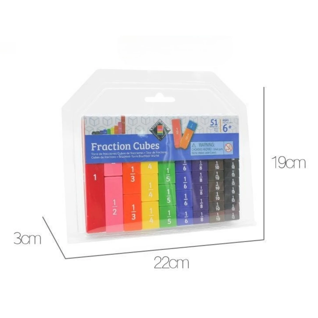 Elementary School Teaching Demonstrator Fractions Decimal Percentages Block Teaching Tool Addition Subtraction Fraction Cube Bar