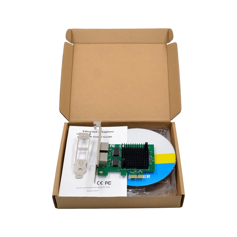 

AK51-I225-V Ethernet-контроллер Сетевая карта Двухпортовая сетевая карта с портами RJ45 2,5Gbe