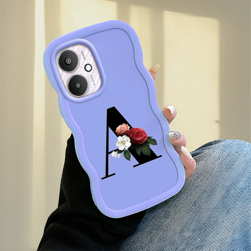 رسالة موضة موجة جراب هاتف ل Xiaomi 14T POCO C50 C51 C55 C65 X3 X5 X6 X7 M6 Pro لينة واقية معكرون غطاء