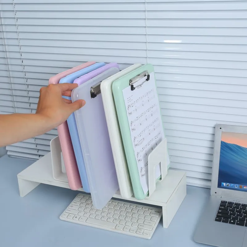 

Clipboard With Storage Compartment, A4 Size, Writing Board With Metal Clips, Suitable For Schools, Offices And Classrooms