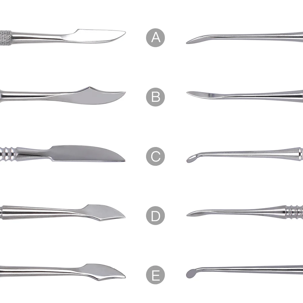 10Pc Dental Spachtel Gips Messer Praktische Edelstahl Vielseitig Zähne Wachs Carving Werkzeug Set Dental Instrument Zahnarzt Werkzeuge – Detail 12
