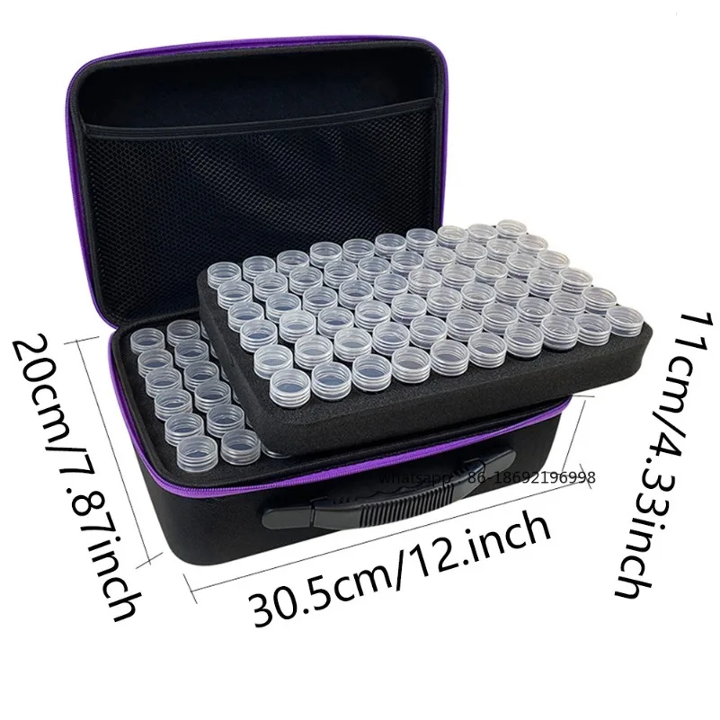 120 Grids Diamond Painting Bead Storage Boxes Large Capacity Set with Accessories Mosaic Container Bag Tool Kit