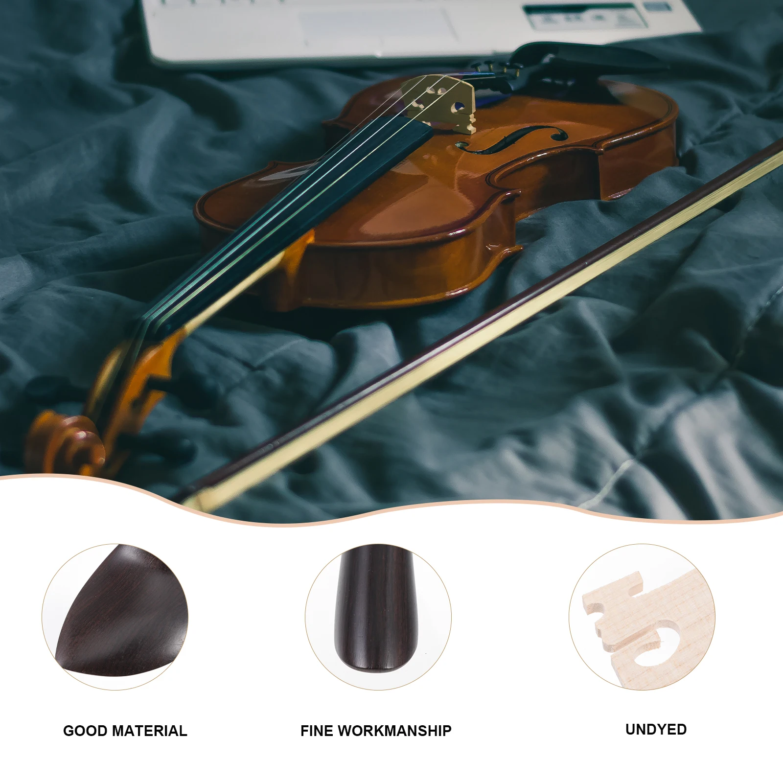 

Violin Accessories Practical Supplies Accessory Ebony Parts Tools Bridge Kit 4/4