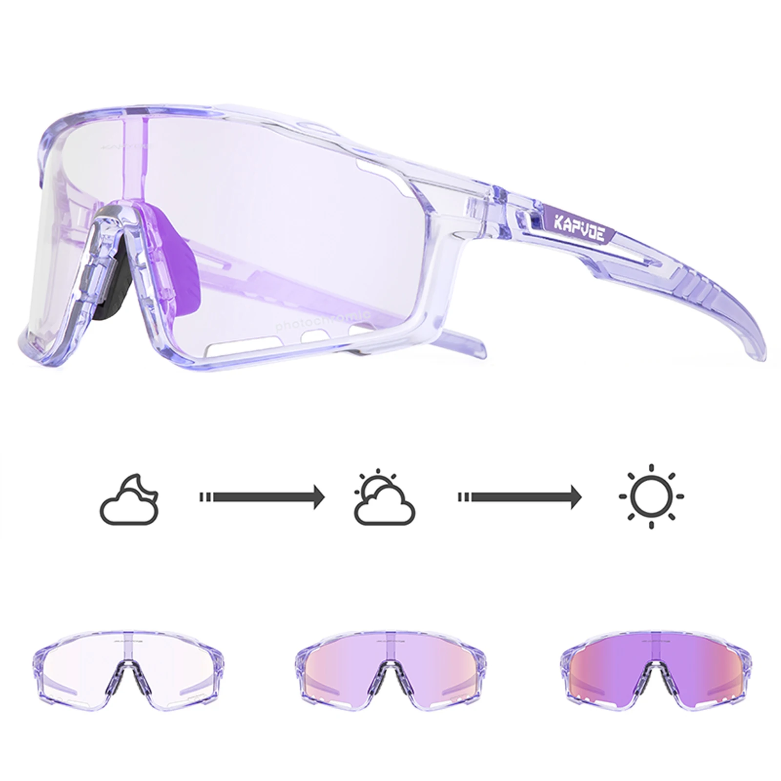 KAPOVE Neue Photochrome Straße Radfahren Sonnenbrille Männer Frauen Outdoor Sport Brille MTB Radfahren Brillen UV400 Fahrrad Brille