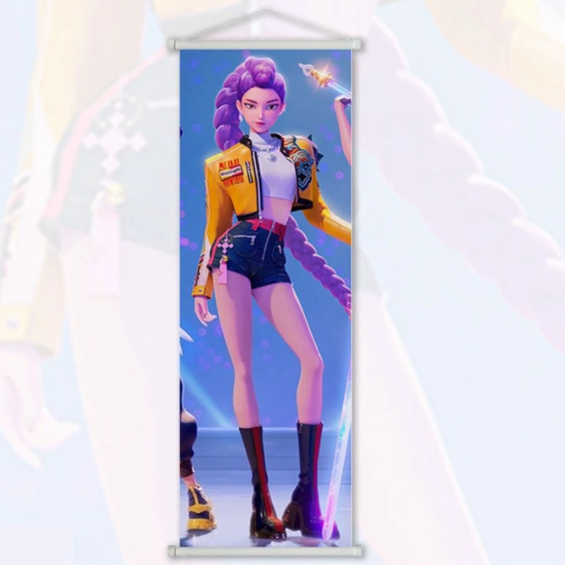 

Картина KPop, подвижный постер, аниме «Охотники на демонов», X Rumi Mira Zoey Jinu, декоративная живопись для комнаты, домашняя комната, бар, кафе, декор, стена