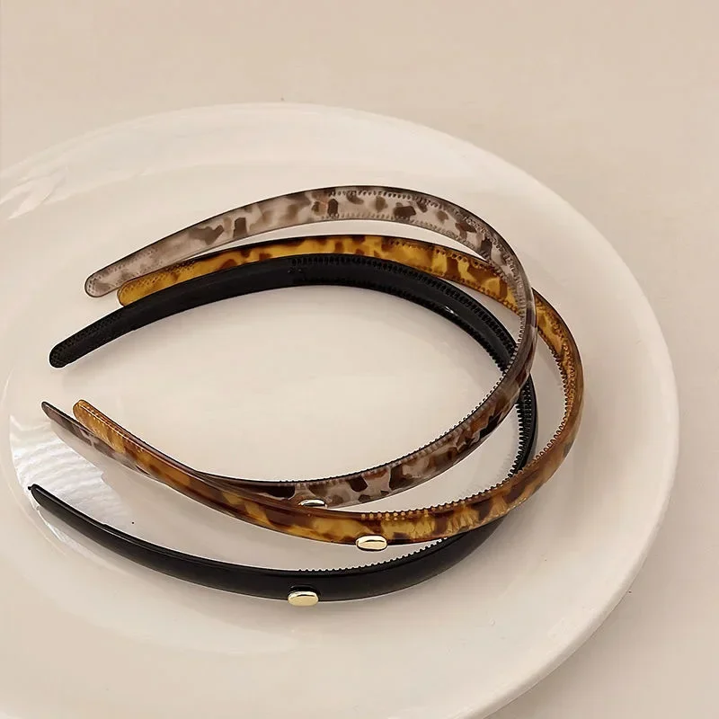 1.2cm Wide Fashion Leopard Retro Hairbands Headbands for Women Girls Vintage Bezel for Party Gift Hair Bands Accessories