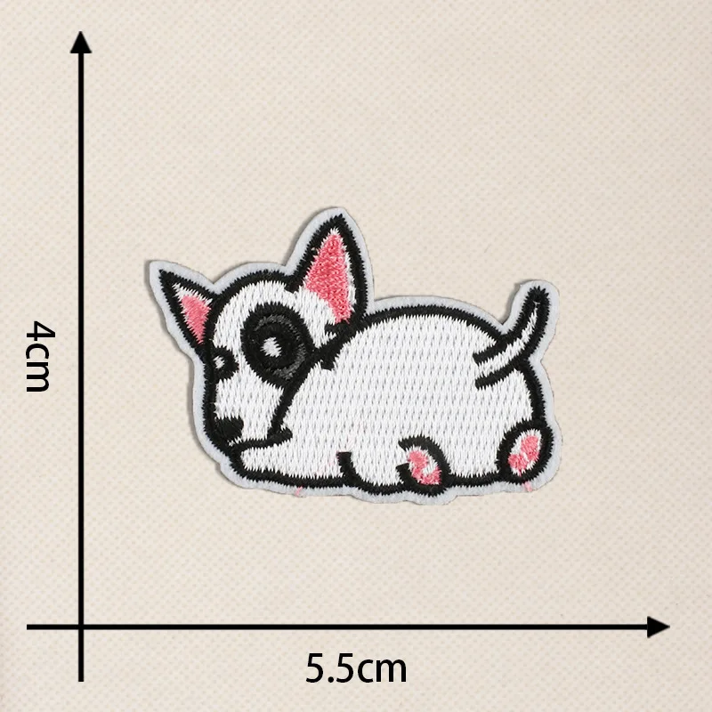 Pet Cartoon Cat and Dog Patch Embroidery Stickers Cute Cats Fusible Embroidery Patch Clothes Hats Shoes Iron-on Patches Stickers