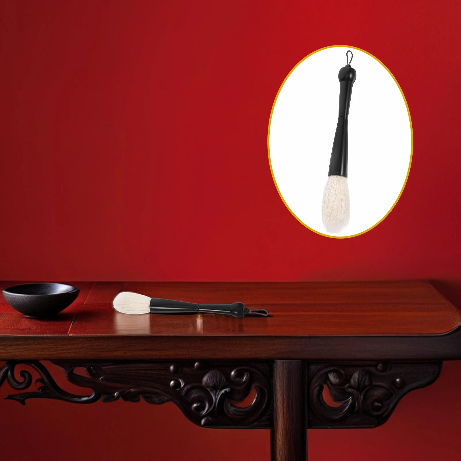 

Chinese Calligraphy Brush 2.5inch Traditional Soft Hair for Painting Calligraphy Practice Ink Wash Drawing Chinese Brush