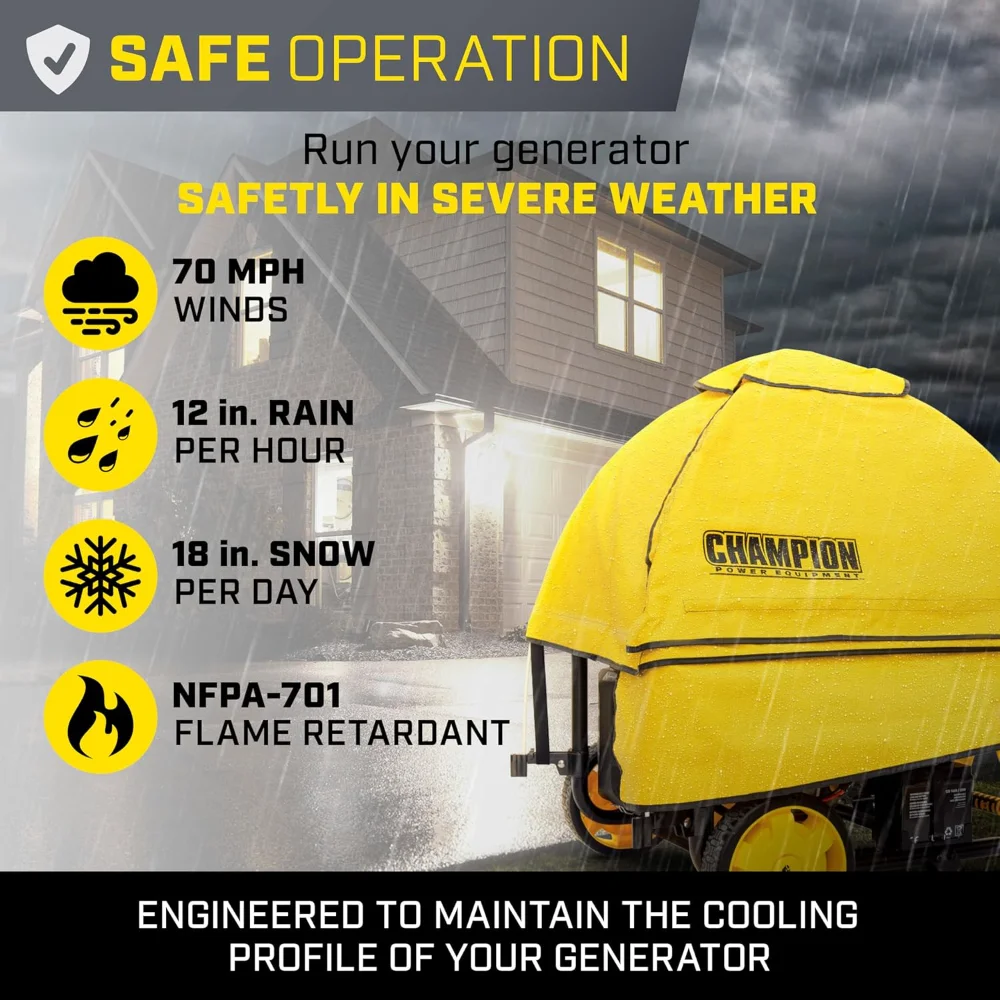 

100376 Storm Shield Severe Weather Portable Generator Cover by GenTent for 4000 to 12,500-Starting Watt Generators
