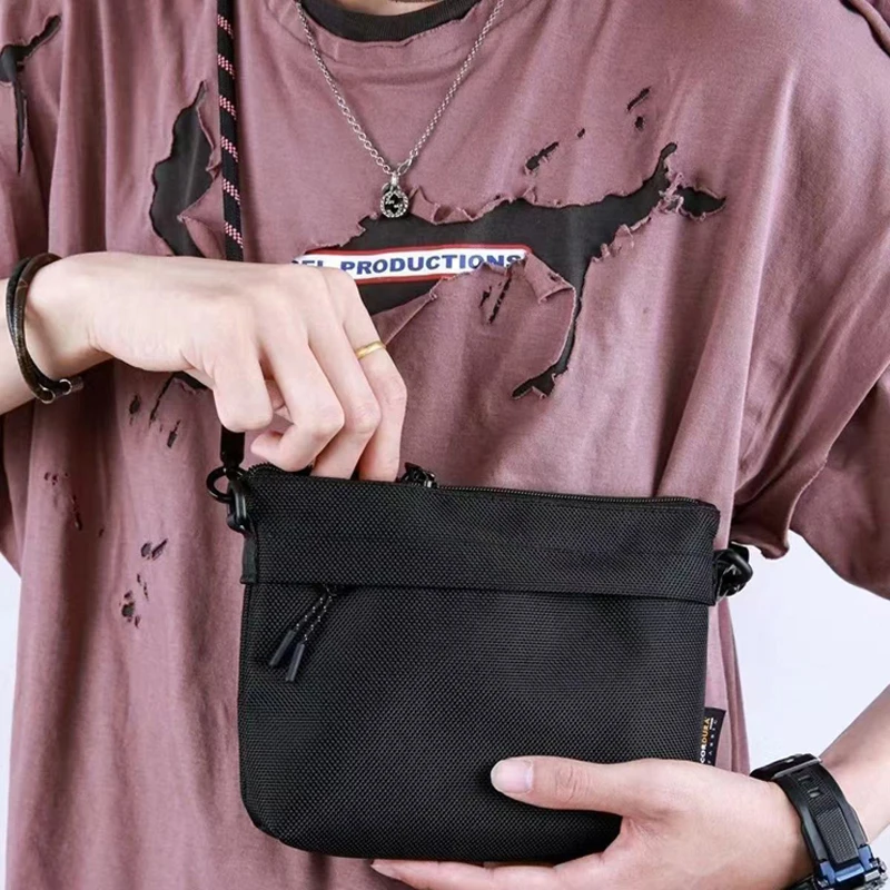 Petit sac à bandoulière de Style japonais pour hommes, sac à bandoulière en tissu Nylon, sac banane étanche, sacs à main de luxe de styliste