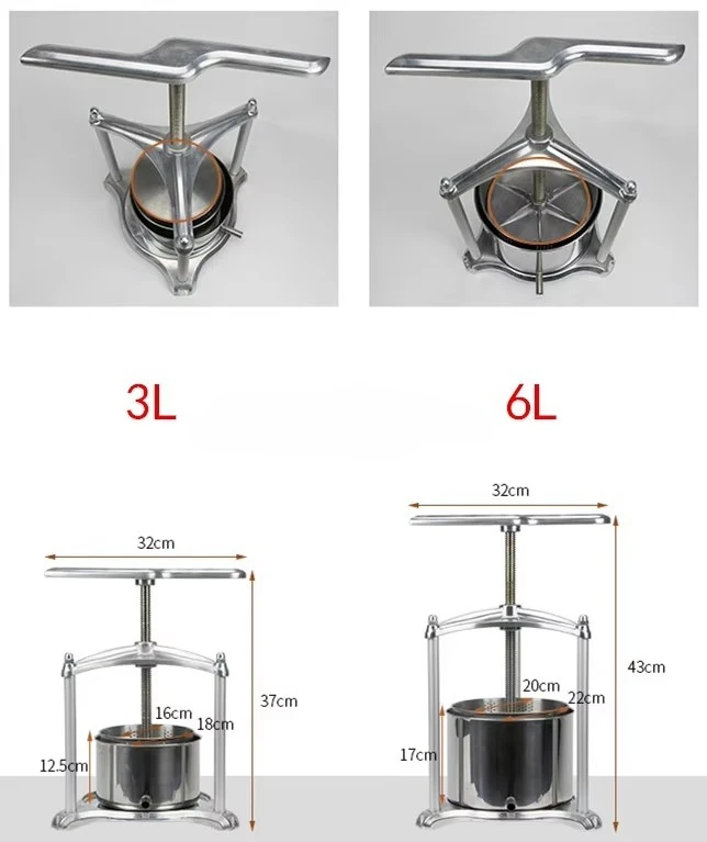 Home Mini Stainless Steel Manual Grape Juicer/Physical Fruit and Vegetable Press/Homemade Wine Press