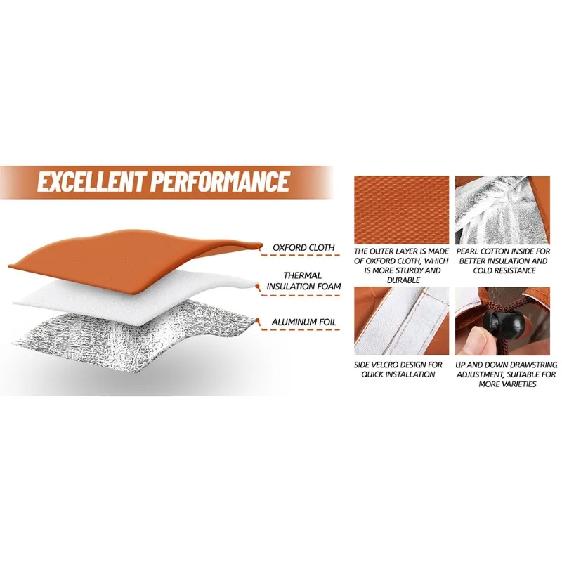 

【VERSATILE 】Self-Adhesive Winter Plant Trunk Insulation Covers With Drawstring, Dia 7.9", Palm Tree Root Protectors