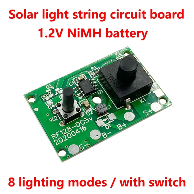 1.2V Solar Lamp String Control Board Circuit Board With Switch Solar Street Light Control Panel Controller Module