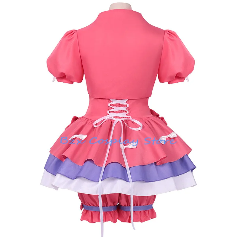 Lily Barrier Cosplay Game Identity V Cheerleader Kostuum Uniform Roze Jurk Pruik Set Party Rollenspel Anime Outfit voor Vrouwen